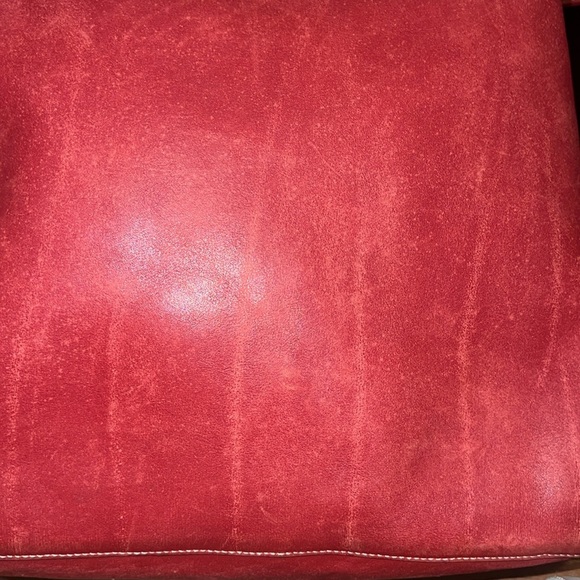 Vintage Red Leather COACH Duffel Sac Messenger Style Bag - Picture 4 of 11